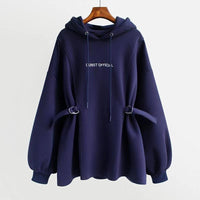 Medium Length Loose Waisted Hoodie Jacket