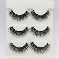 Three Pairs Of 3D Eyelash Natural Thick Multi-layer