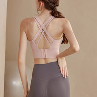 Running Gathered Vest Beautiful Back Yoga Bra Women