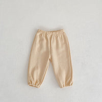 Children's Waffle All-match Loose-fitting Trousers