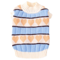 Peach Heart Velvet Pet Sweater Dog Teddy Yorkshire Cat Bichon