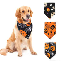 Pet Halloween Dog Saliva Scarf Bib Decoration Dog Collar Cat Skull Triangle Scarf
