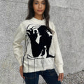 Women's Loose All-matching Round Neck Tassel Design Sweater