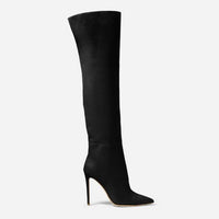 Stiletto High Heels Over The Knee Boots Yellow Blue Suede Sleeve Women's Boots Large Size