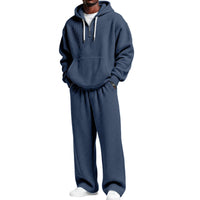 Solid Color Long Sleeved Long Pants Two-piece Set Sporty And Minimalist