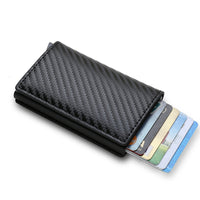Portable Light Weight ID Credit Bank Card Holder Wallet Luxury Brand Men Women Anti Rfid Blocking Protected Magic Leather Slim Mini Small Money Wallets Case