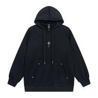 Men's And Women's Fashion Casual Four Eight-pointed Stars Hooded Sweater