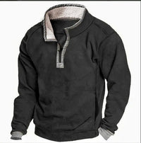Digital Printing Stand Collar Men's Clothing Casual Sweatshirt