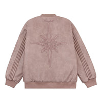 Embroidered PU Leather Jacket For Men