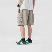 Japanese Outdoor Fashion Large Pocket Pants Loose Shorts Men
