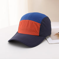 Light Board Patchwork Color-matching Water-resistant Lightweight Casual Simple Style Adjustable Baseball Cap For Travel, Tourism, Sports