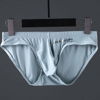 Men's Low Waist Ice Silk Sexy Trend Briefs