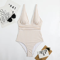 New Bikini Women's One-piece Swimsuit Striped