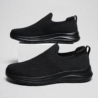 Sports Men's Extra Large Size Slip-on Mesh Flying Woven Light Casual Shoes