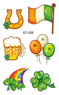 Tattoo Sticker Paper Irish Festival Flag Children Face Pasters Tattoo Sticker