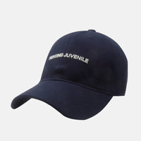 Cotton Letter Curved Brim Adjustable Baseball Cap
