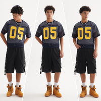 Mesh Ball Uniform Polygon Mesh Loose Short Sleeve T-shirt