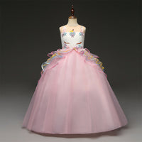 Children's Long Dress Colorful Mesh Cake Pettiskirt