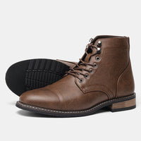 Men's Plus Size Retro Fashion Work Clothes Leather Martin Boots