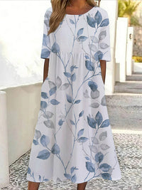 Fashion Digital Printing Large Width Dress