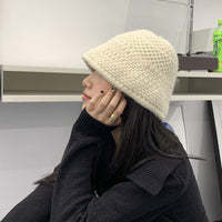 Loose Wool Knitted Warm Wool Bucket Hat