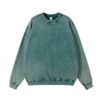 Heavy Thickening Fried Flower Men's Round Neck Loose Sweatshirt