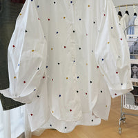 Heart-Shape Mid-Length Shirt For Women