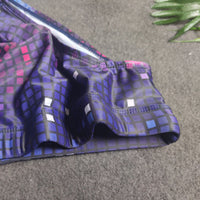 Pixel Mosaic Square Print Swim Briefs Lights