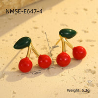 Unique Design Cute Cherry Stud Earrings