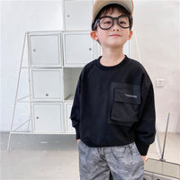 Children's autumn pocket workwear sweater