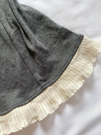 Female Wooden Ear Splicing Design With A Short Sleeved Feel