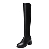 High Boots With Women's Side Zipper Over The Knee