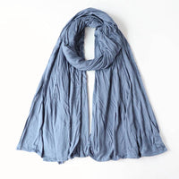 Monochrome mercerized cotton jersey scarf