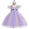 Earrings with ears, beads, ruffled sleeves, rainbow skirt