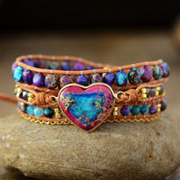 Stone Hand-woven Multi-layer Leather Chain Jewelry Bracelet