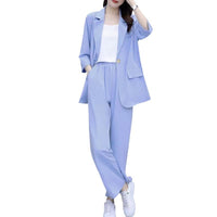 SpringAutumn New Style Professional Long Sleeve Suit Jacket And Pants Two Piece Set