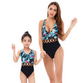 Women's Printed One Piece Bikini Parent-child