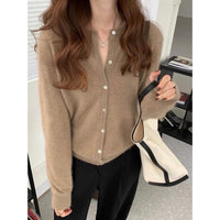 Raccoon Velvet Short Thickened Coat Cardigan Women's Design Sense Niche Small Wool Sweater