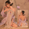Underwear Sexy Embroidery Hollow Ancient Style Han Chinese Clothing Split Nightdress