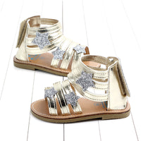 PU leather star baby girl non-slip sandals