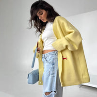 Sausage Dog Embroidered Sweater Cardigan For Women