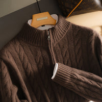 Versatile Casual Half-Neck Thermal Sweater In Pure Cashmere