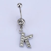 English alphabet hypoallergenic body piercing navel nail