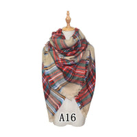 Colorful imitation cashmere check square