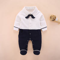 Baby boy's long-sleeved footsuit