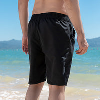 European And American Swimming Trunks Black Large Casual