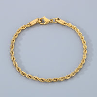Stainless Steel Twisted Chain Men's