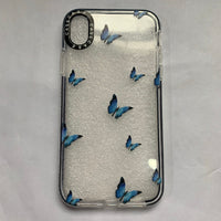 Compatible With Blue Butterfly Transparent Phone Case