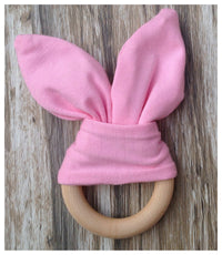 Handmade wooden natural baby teether