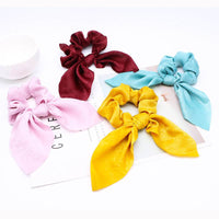 Simple fashion candy solid color rabbit ears head circle